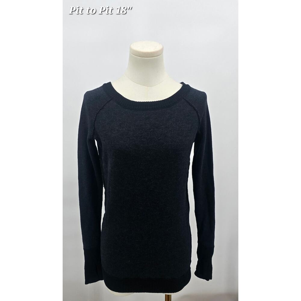 Lululemon Chai Time II Reversible Pullover In Black/Charcoal